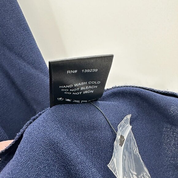 Pomander Place by Tuckernuck Women's Admiral Blue Anderson Dress Button Front XS - Picture 6 of 8